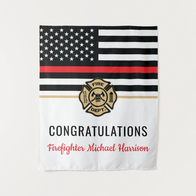 Tapete De Parede Graduação de Bandeiras da Academia de Bombeiros (Frente)