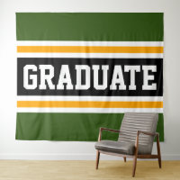 GRADUATE Verde Colegial Preto Listras Laranja