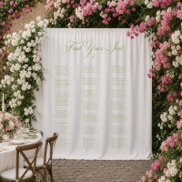 Gráfico de Assentos de Casamento Alfabético Preto