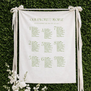 Tapete De Parede Gráfico de Assentos de Casamento em Tecido Verde S