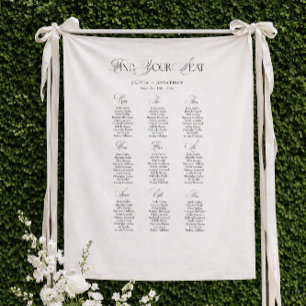 Tapete De Parede Gráfico de Assentos de Casamento Preto e Branco 9 