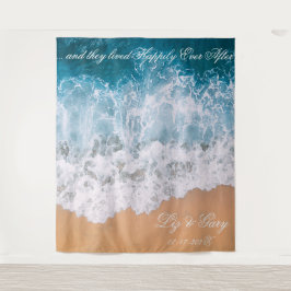 Tapete De Parede Gráfico Impressão de Casamento de Foto em Praia