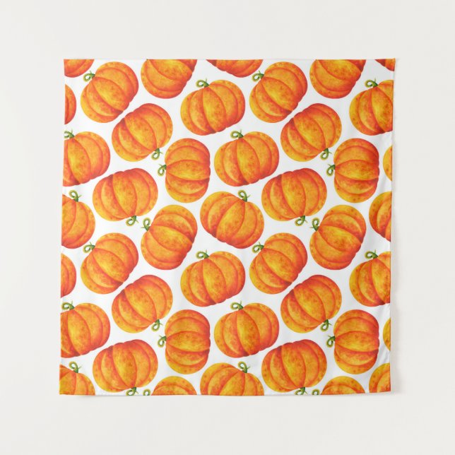 Tapete De Parede Grande abóbora laranja. Impressão simples com aqua (Frente)