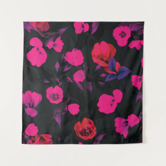 Tapete De Parede Grande padrão floral de tulipas estilizadas.