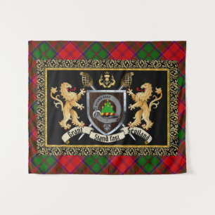 Tapete De Parede Grant Clan Crachá & Motto com Leões