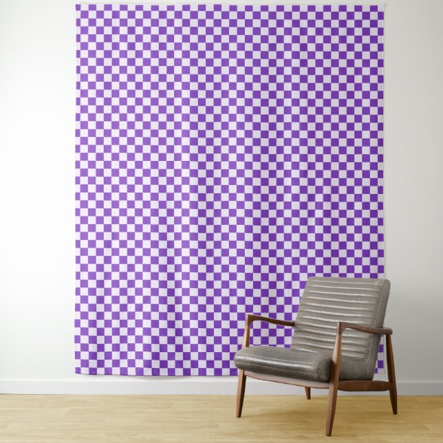 Tapete De Parede Grape soda checkerboard pattern (In Situ)