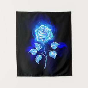 Tapete De Parede Gravação de Rosa Azul