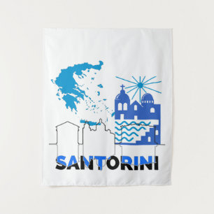 Tapete De Parede Grécia Santorini.b