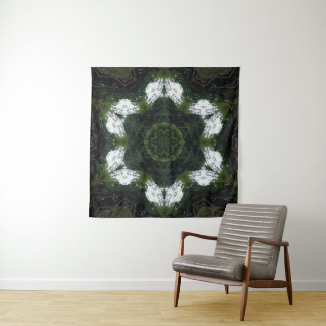 TAPETE DE PAREDE GREEN ABSTRACT DRAWING. SAMER BRASIL 1 (In Situ)
