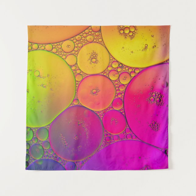 Tapete De Parede Green and yellow round illustration (Frente)