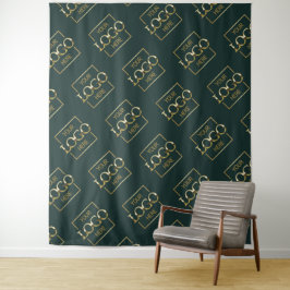 Tapete De Parede Green Business Logo Pattern Trade Show Backdrop