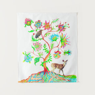 Tapete De Parede Green Heron e Deer