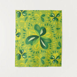Tapete De Parede Green Irish Clover Pattern