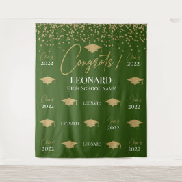 Tapete De Parede Green Step and repeat Graduation Backdrop banner