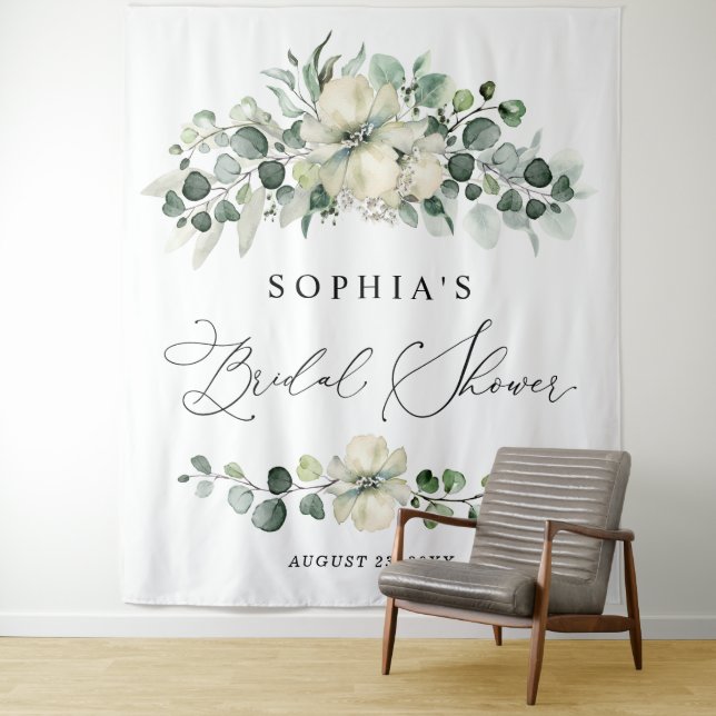 Tapete De Parede Greenery Eucalyptus Bridal Shower (In Situ)