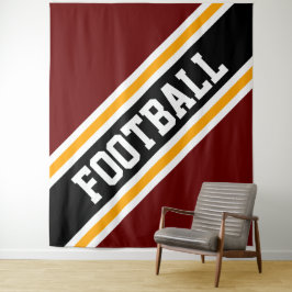 Tapete De Parede Grelha de FUTEBOL Vermelho-Amarelo-Negro-Grelha