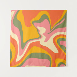 Tapete De Parede Groovy Liquified Marble Retro 60s Vintage Party