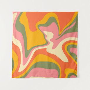Tapete De Parede Groovy Liquified Marble Retro 60s Vintage Party