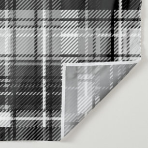 Tapete De Parede Grunde Black Flannel Xadrez branca Tartan Design