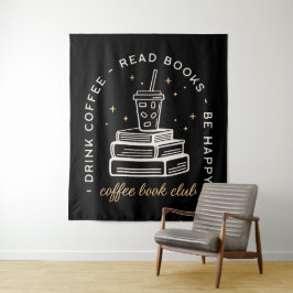 Tapete De Parede Grupo de estudo de leitura de café de livro cita e