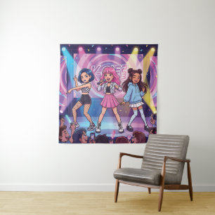 Tapete De Parede Grupo feminino de KPop de desenho animado