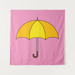 Tapete De Parede Guarda-chuva Amarelo
