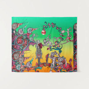 TAPETE DE PAREDE GUERRA BESTIÁRIA MEDIEVAL, NOITES, ESQUEMAS GIGANT