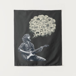 Tapete De Parede Guitarrista explosivo Solfeggio