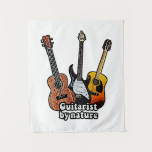 Tapete De Parede Guitarrista por natureza. guitarras coloridas