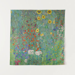 Tapete De Parede Gustav Klimt - Jardim Rural com Girassóis