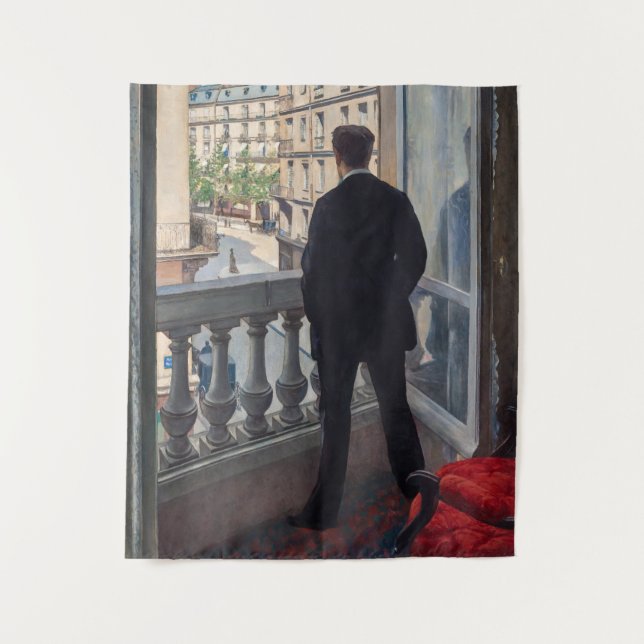 Tapete De Parede Gustave Caillebotte - Homem na Janela (Frente)