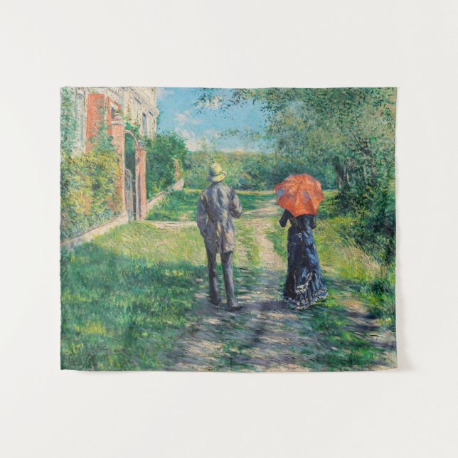 Tapete De Parede Gustave Caillebotte - O Caminho Íngreme (Frente (Horizontal))