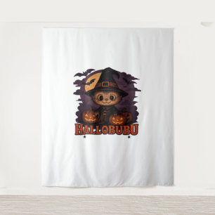 Tapete De Parede Hallobubu Halloween Cute & Spooky Wity Cat T-Shir