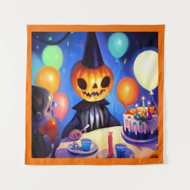 Tapete De Parede Halloween - Aniversário 2 (Frente)