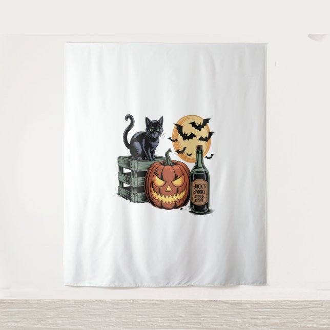 Tapete De Parede Halloween de abelha de abóbora (Frente)