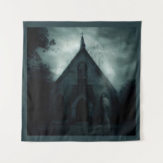 Tapete De Parede Halloween - Igreja Assombrada 1 (Frente)