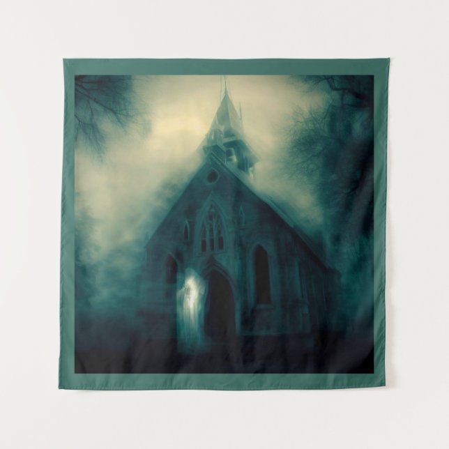 Tapete De Parede Halloween - Igreja Assombrada 4 (Frente)
