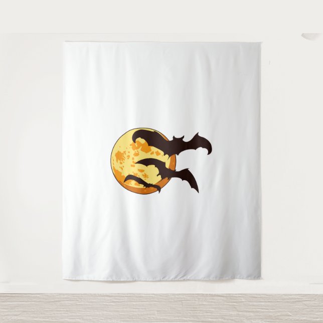 Tapete De Parede Halloween Moon & Bats (Frente)