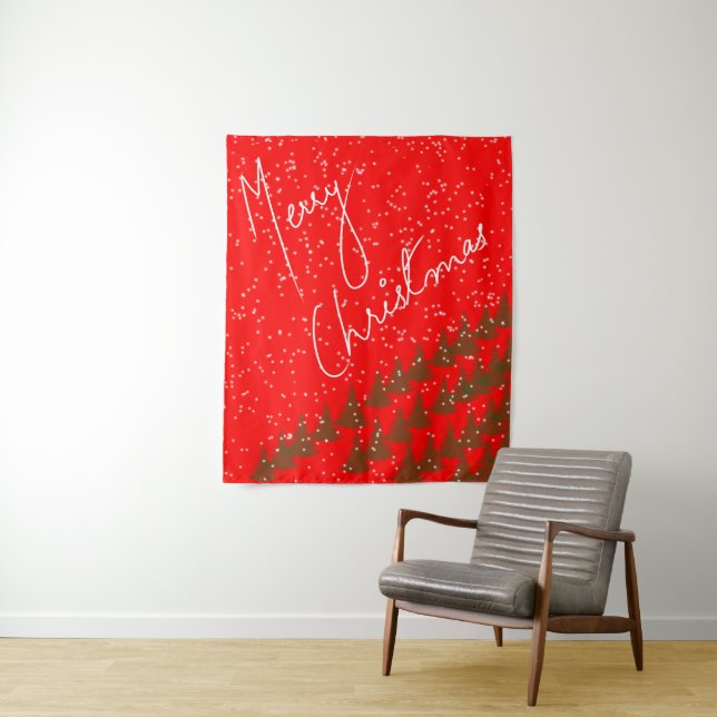 Tapete De Parede Hand-Drawn Merry Christmas (In Situ)