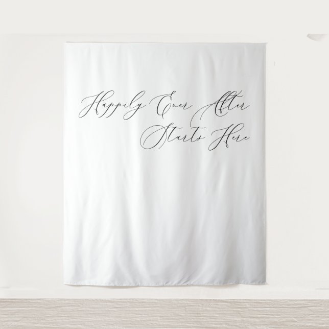 Tapete De Parede Happily Ever After Starts Here wedding backdrop  (Frente)