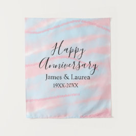 Tapete De Parede Happy anniversary wedding name date year pastel
