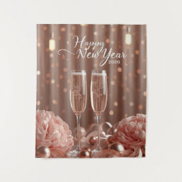 Tapete De Parede happy new year 2026 champagne sparkle backdrop