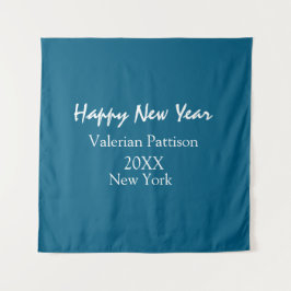Tapete De Parede Happy new year blue name place year boho simple 
