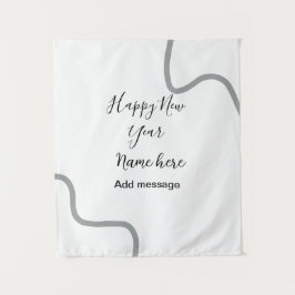 Tapete De Parede Happy new year name message gray simple holiday