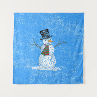 Tapete De Parede Happy Swirly Snowman