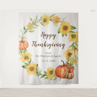 Tapete De Parede Happy Thanksgiving backdrop banner party family