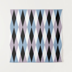 Tapete De Parede Harlequin Diamond Patterno - Blue and Dusty Lilac