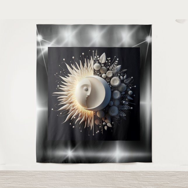 Tapete De Parede Harmonia Eterna do Sol e da Lua" (Frente)