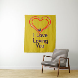 Tapete De Parede Hashtag 3D Eu Te Amo