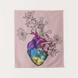 Tapete De Parede Heart Vase